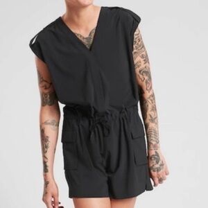 Athleta SUTTON Black Lightweight Romper